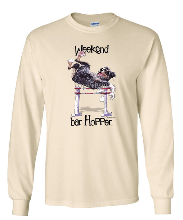 Australian Shepherd  Black Tri - Weekend Barhopper - Long Sleeve T-Shirt