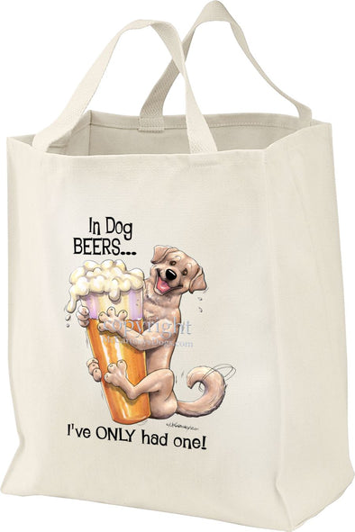 Labrador Retriever  Yellow - Dog Beers - Tote Bag