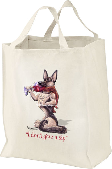German Shepherd - I Don't Give a Sip - Tote Bag