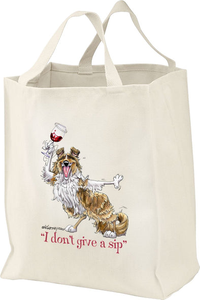 Collie - I Don't Give a Sip - Tote Bag