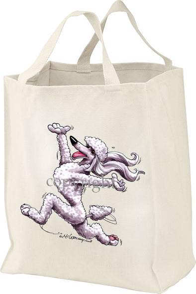 Poodle  White - Happy Dog - Tote Bag