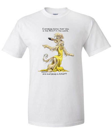 Afghan Hound - Best Dog in the World - T-Shirt