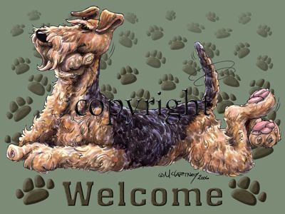 Airedale Terrier - Welcome - Mat