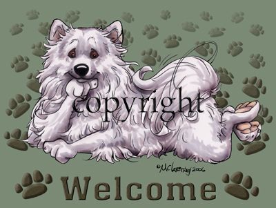 American Eskimo Dog - Welcome - Mat