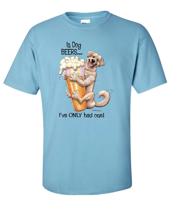 Labrador Retriever  Yellow - Dog Beers - T-Shirt