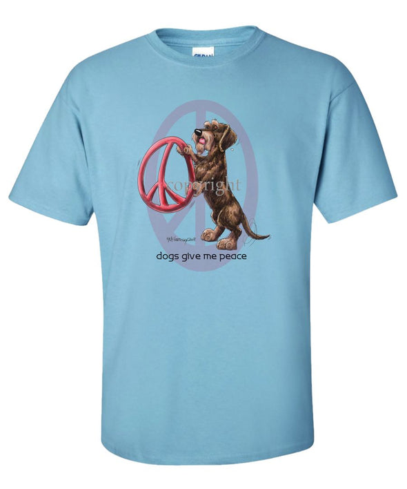 Dachshund  Wirehaired - Peace Dogs - T-Shirt