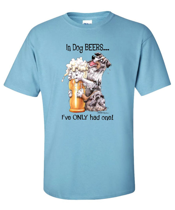 Australian Shepherd  Blue Merl - Dog Beers - T-Shirt