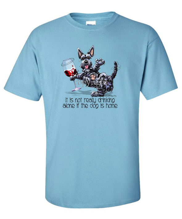 Scottish Terrier - It's Drinking Alone 2 - T-Shirt