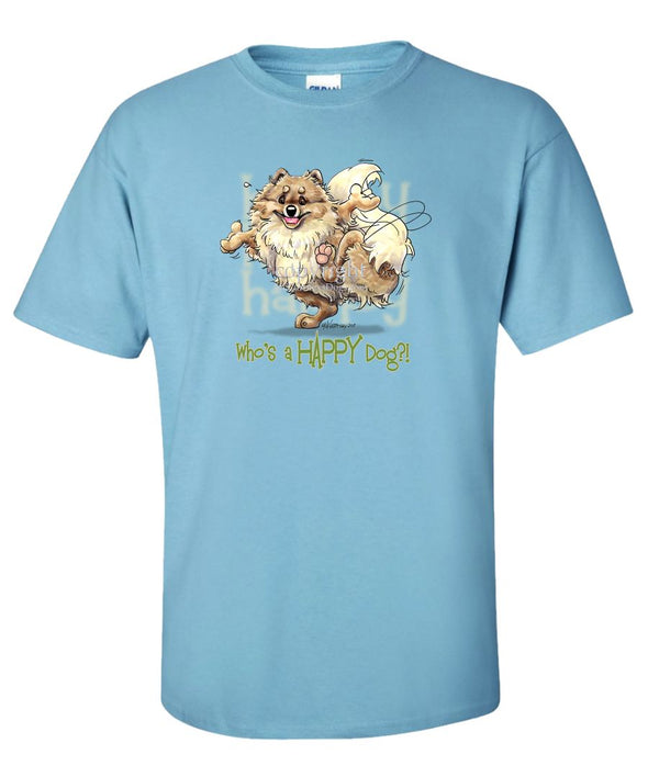 Pomeranian - Who's A Happy Dog - T-Shirt
