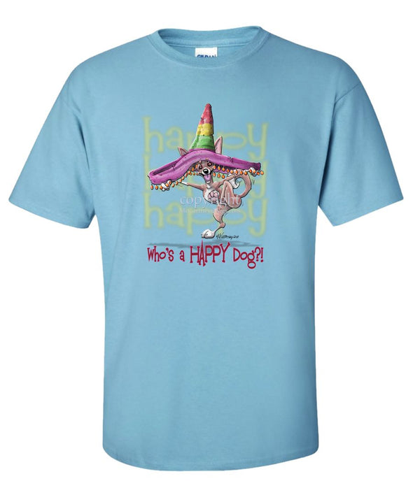 Chihuahua  Smooth - Who's A Happy Dog - T-Shirt