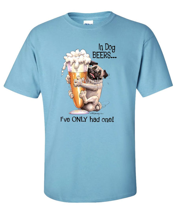 Pug - Dog Beers - T-Shirt