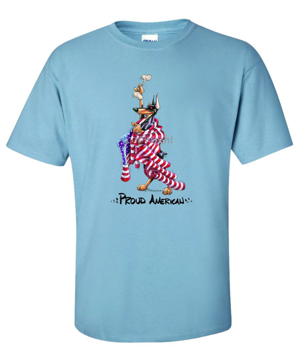 Doberman Pinscher - Proud American - T-Shirt