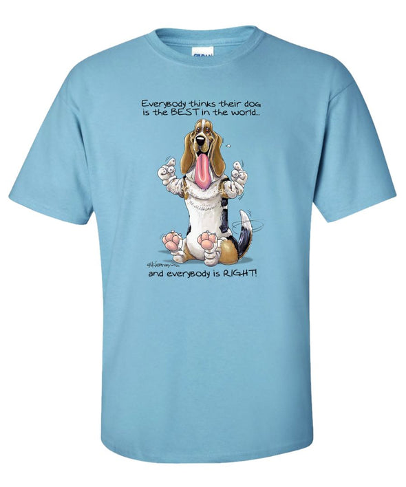 Basset Hound - Best Dog in the World - T-Shirt