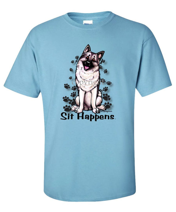 Norwegian Elkhound - Sit Happens - T-Shirt