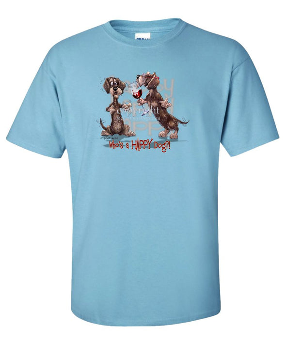 Dachshund  Wirehaired - Who's A Happy Dog - T-Shirt