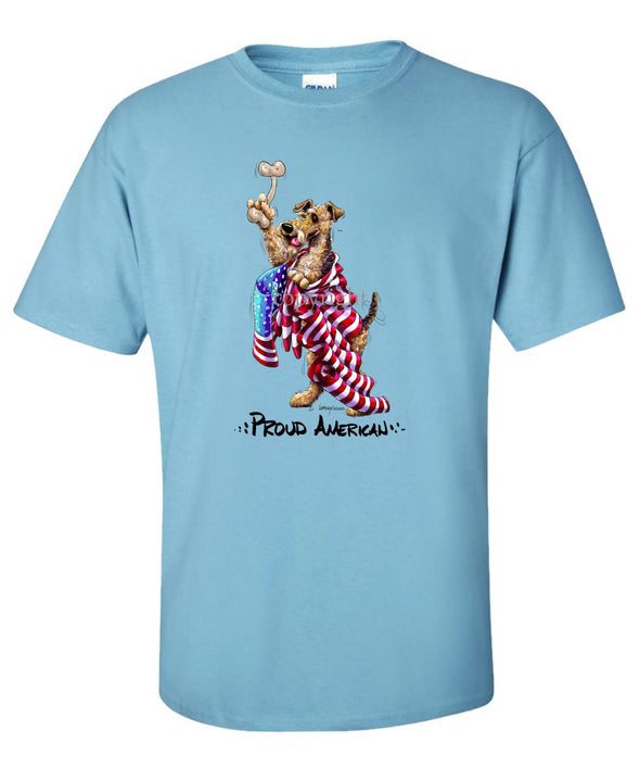 Airedale Terrier - Proud American - T-Shirt