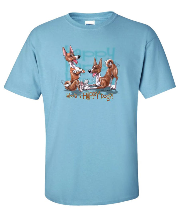 Basenji - Who's A Happy Dog - T-Shirt