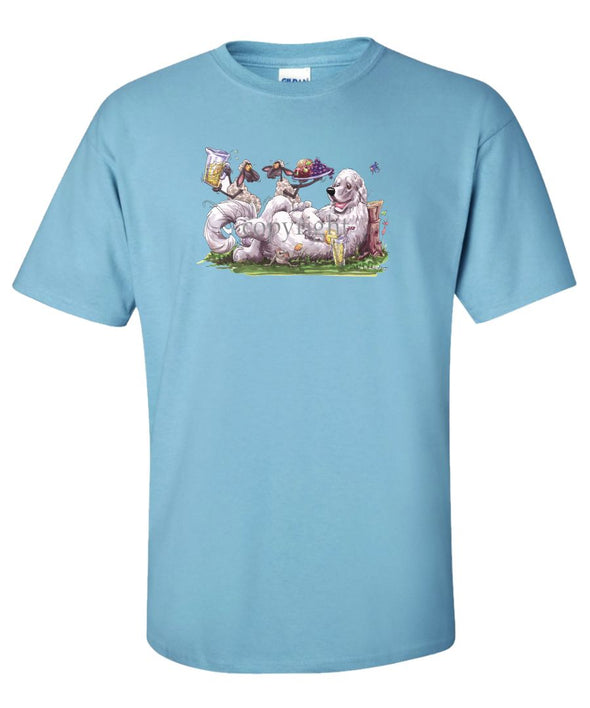 Great Pyrenees - Sheep Serving Lemonade And Fruit Plate - Caricature - T-Shirt