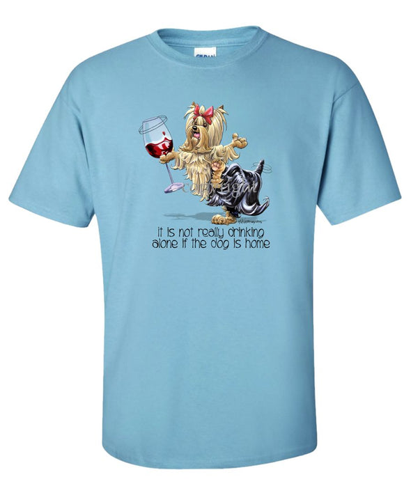 Yorkshire Terrier - It's Drinking Alone 2 - T-Shirt