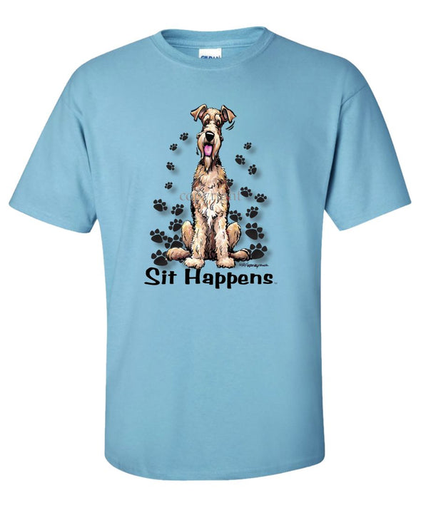 Airedale Terrier - Sit Happens - T-Shirt