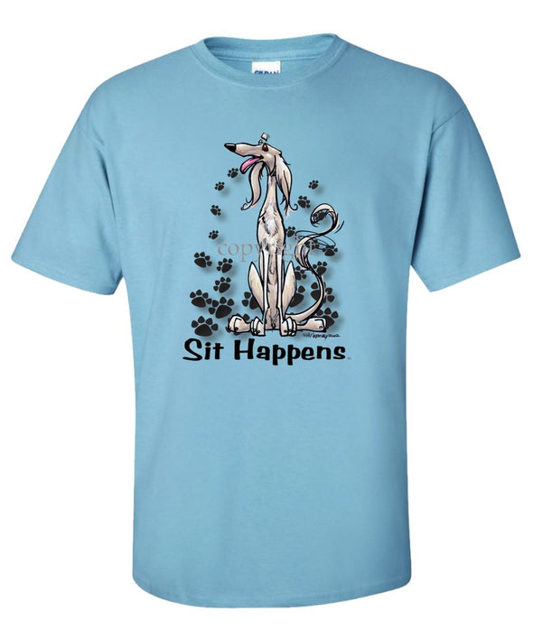 Saluki - Sit Happens - T-Shirt