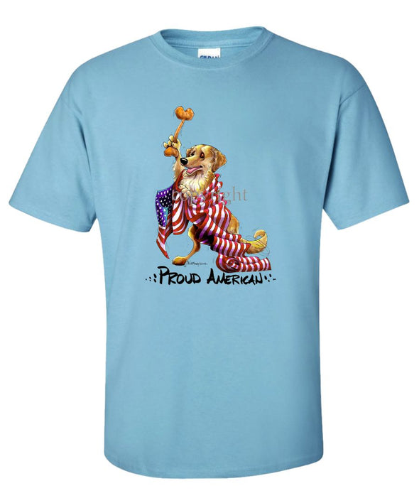 Golden Retriever - Proud American - T-Shirt