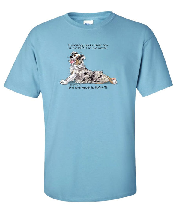 Australian Shepherd  Blue Merl - Best Dog in the World - T-Shirt