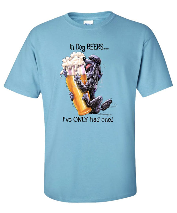 Poodle  Black - Dog Beers - T-Shirt