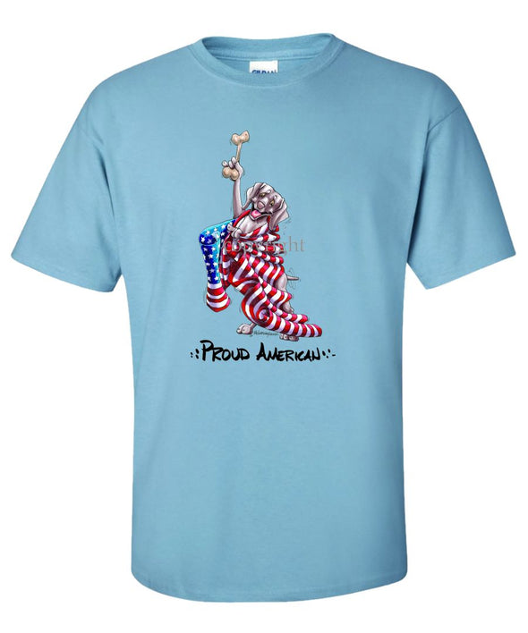 Weimaraner - Proud American - T-Shirt
