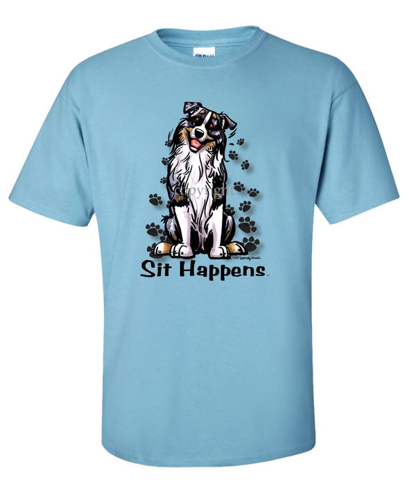 Australian Shepherd - Sit Happens - T-Shirt