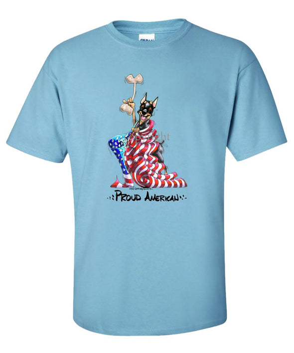 Miniature Pinscher - Proud American - T-Shirt