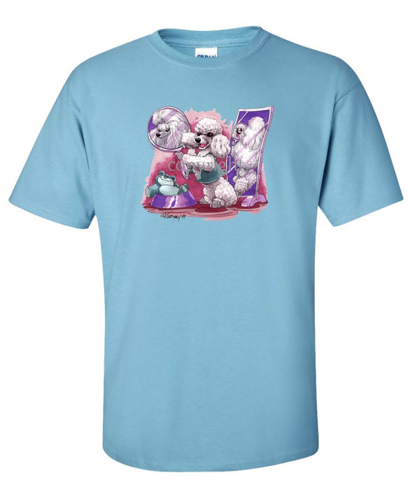 Poodle  Toy White - Mirror - Caricature - T-Shirt