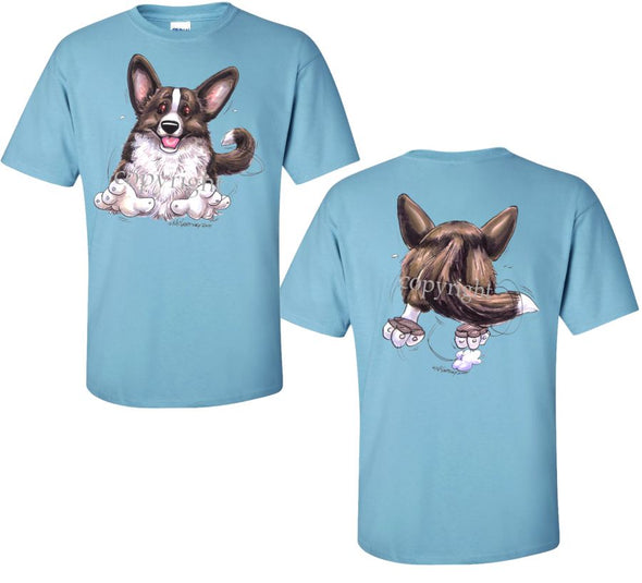 Welsh Corgi Cardigan - Coming and Going - T-Shirt (Double Sided)