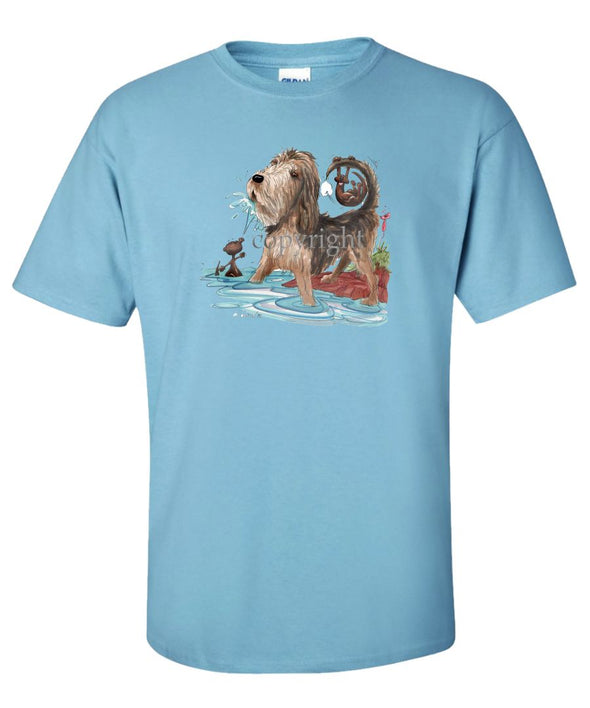 Otterhound - Otter Squirting Water - Caricature - T-Shirt