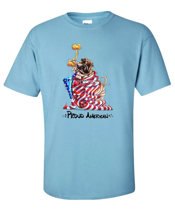 Shar Pei - Proud American - T-Shirt