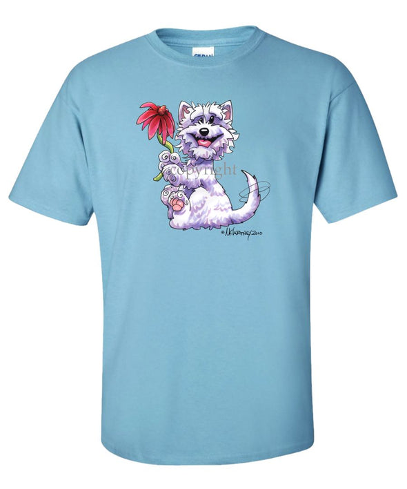 West Highland Terrier - Red Flower - Mike's Faves - T-Shirt