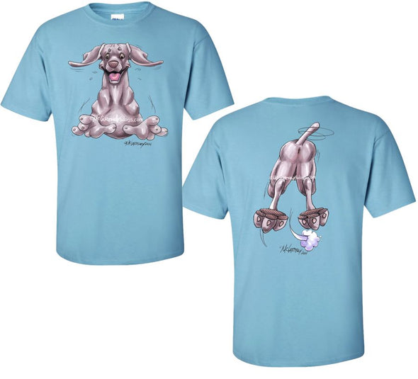 Weimaraner - Coming and Going - T-Shirt (Double Sided)