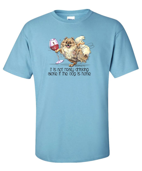 Pomeranian - It's Drinking Alone 2 - T-Shirt