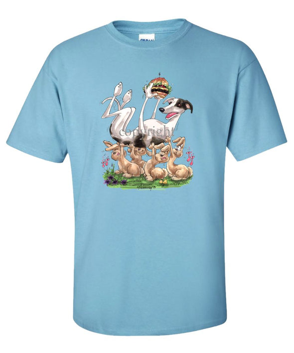 Greyhound - Cheesburger - Caricature - T-Shirt