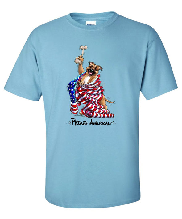 Staffordshire Bull Terrier - Proud American - T-Shirt
