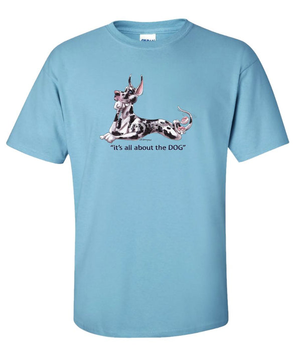 Great Dane  Harlequin - All About The Dog - T-Shirt