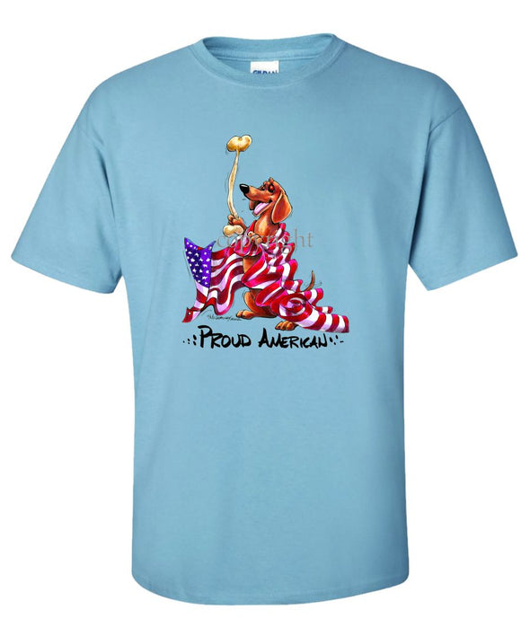 Dachshund - Proud American - T-Shirt