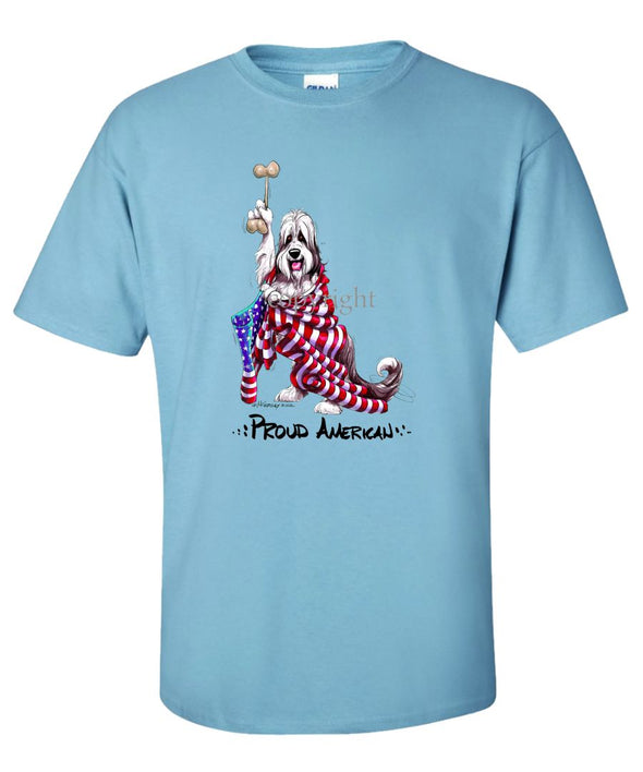 Bearded Collie - Proud American - T-Shirt