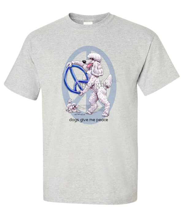 Poodle  White - Peace Dogs - T-Shirt