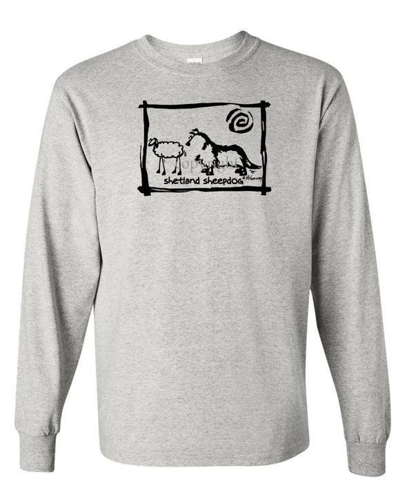 Shetland Sheepdog - Cavern Canine - Long Sleeve T-Shirt