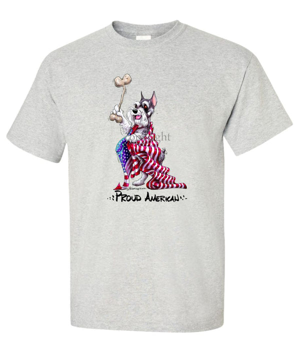Schnauzer - Proud American - T-Shirt