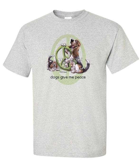 Basset Hound - Peace Dogs - T-Shirt