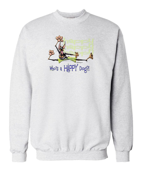 Doberman Pinscher - Who's A Happy Dog - Sweatshirt