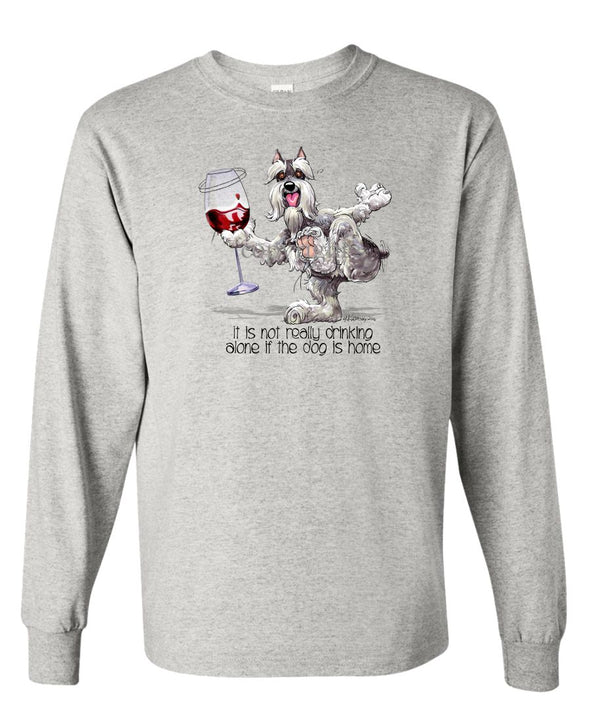 Schnauzer - It's Drinking Alone 2 - Long Sleeve T-Shirt