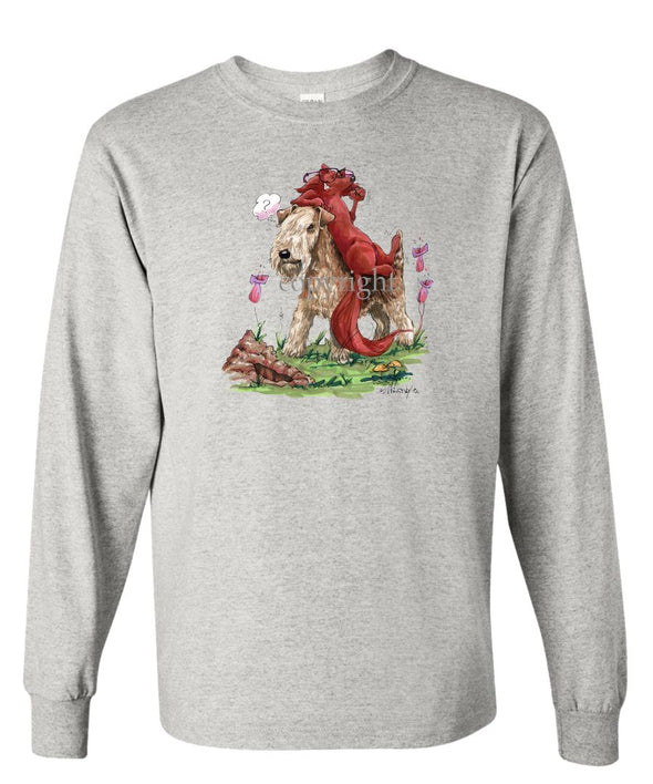 Lakeland Terrier - With Fox - Caricature - Long Sleeve T-Shirt
